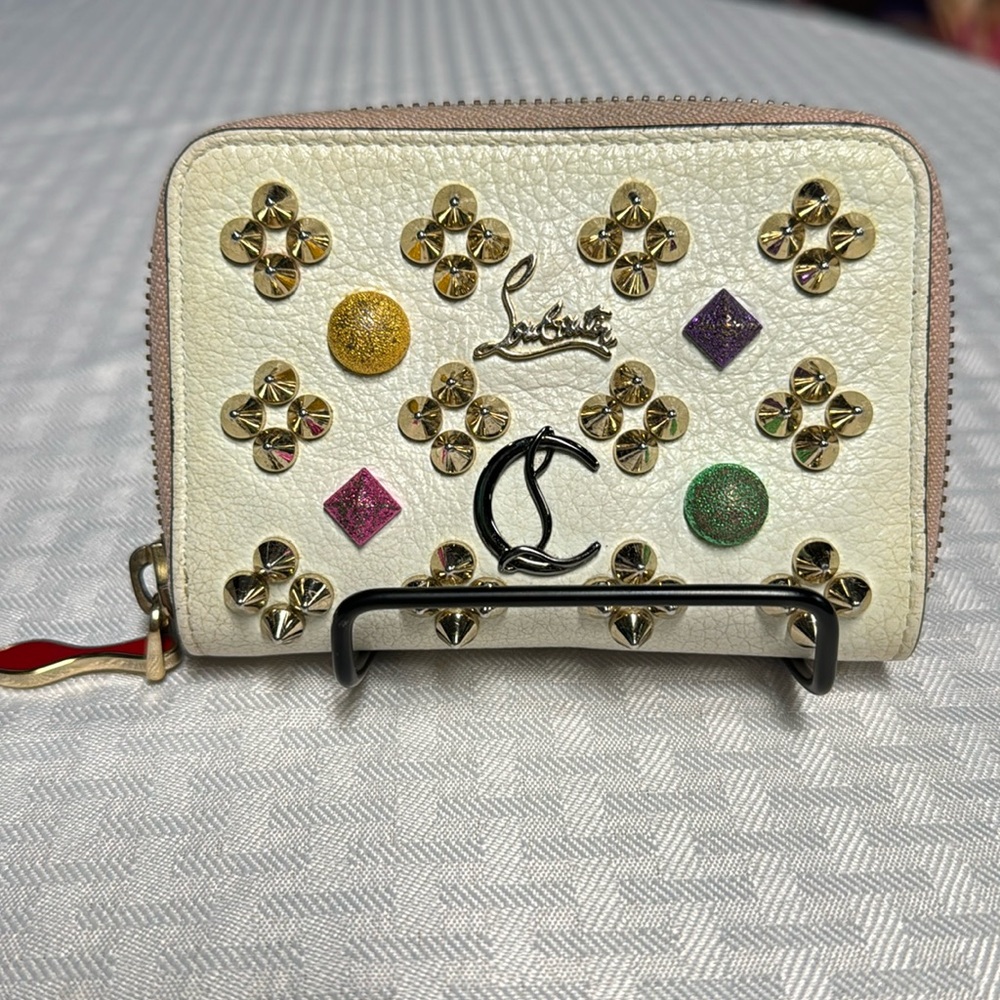 Christian Louboutin zipper compact wallet